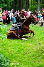 Slet čarodějnic 2009 - koňské show manželů Tomkových o přestávce soutěží