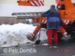 Úklid sněhu na Hukvaldech